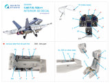 1/48 Quinta Studio F/A-18A++ Hornet 3D-Printed Interior (for Hasegawa kit) 48284