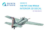 1/48 Quinta Studio F4F-3 late Wildcat 3D-Printed Interior (for Hobby Boss) 48318