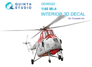 1/48 Quinta Studio Mi-4 3D-Printed Interior (for Trumpeter kit) 48322