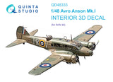 1/48 Quinta Studio Avro Anson Mk.I 3D-Printed Interior (Airfix) 48333