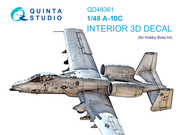 1/48 Quinta Studio A-10C 3D-Printed Full Interior Kit (for Hobby Boss kit) 48361
