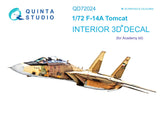 1/72 Quinta Studio F-14A 3D-Printed Interior (for Academy kit) 72024