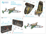 1/72 Quinta Studio He 162 3D-Printed Interior (for Special Hobby kit) 72036