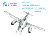 1/72 Quinta Studio Me-262B-1a/U1 3D-Printed Interior (for Revell kit) 72050