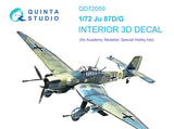1/72 Quinta Studio Ju 87 D/G 3D-Printed Interior (for Academy/SP Hobby kit) 72059
