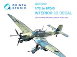 1/72 Quinta Studio Ju 87 D/G 3D-Printed Interior (for Academy/SP Hobby kit) 72059