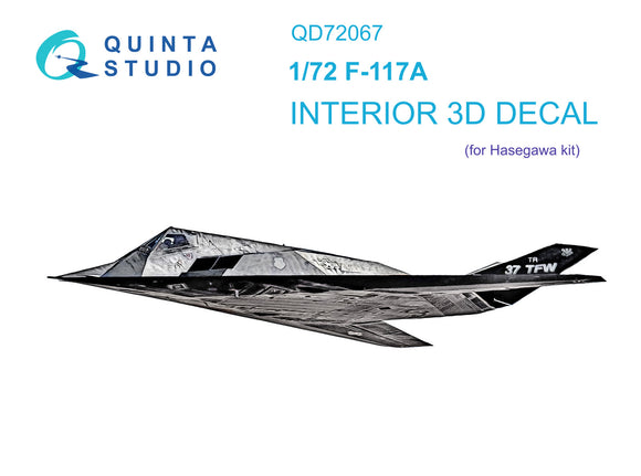 1/72 Quinta Studio F-117A 3D-Printed Interior (for Hasegawa kit) 72067