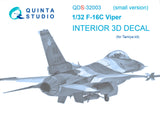 1/32 F-16C 3D-Printed Interior Panel Only Set (for Tamiya kit) QDS-32003