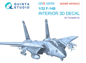 1/32 Quinta Studio F-14B 3D-Printed Interior Panel Only Kit (for Trumpeter kit) QDS-32099