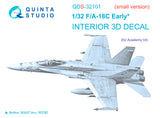 1/32 Quinta Studio F/A-18C 3D-Printed Panels Only (for Academy kit) QDS 32101