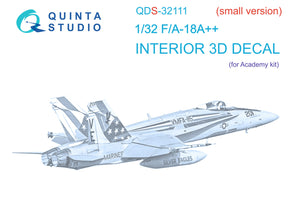 1/32 Quinta Studio F/A-18A++ 3D-Printed Panels Only (for Academy kit) QDS 32111