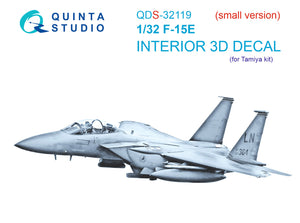 1/32 Quinta Studio F-15E 3D-Printed Interior Panel Only Set (for Tamiya kit) QDS-32119