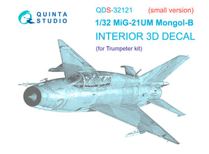 1/32 MiG-21UM 3D-Printed Panels Only (for Trumpeter kit) QDS 32121