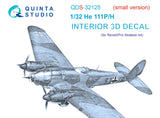 1/32 Quinta Studio He 111 P/H 3D-Printed Panels Only Set (for Revell/ProModeler kit) QDS-32125