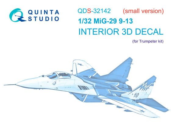 1/32 Quinta Studio MiG-29 9-13 3D-Printed Panels Only (for Trumpeter kit) QDS 32142