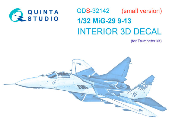 1/32 MiG-29 9-13 3D-Printed Panels Only (for Trumpeter kit) QDS 32142