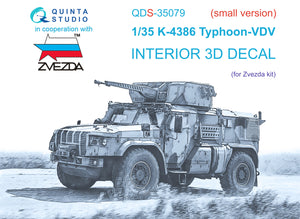 1/35 Quinta Studio K-4386 Typhoon VDV 3D-Printed Panel Only Set (for Zvezda kits) QDS-35079