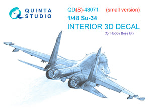 1/48 Quinta Studio Su-34 3D-Printed Panels Only (for Hobby Boss kit) QDS-48071