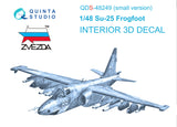 1/48 Su-25 mini set 3D-Printed Interior (for Zvezda kit) QDS-48249