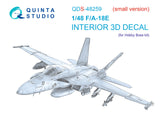 1/48 F/A-18E Super Hornet 3D-Printed Panel Only Set (for HobbyBoss) QDS-48259