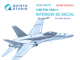 1/48 Quinta Studio F/A-18A++ Hornet 3D-Printed Panel Only Set (for HobbyBoss) QDS 48278