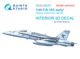 1/48 Quinta Studio F/A-18C Early Hornet 3D-Printed Panel Only Set (for HobbyBoss) QDS 48279