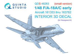 1/48 Quinta Studio F/A-18A/C Early Hornet 3D-Printed Panels Only (for Hasegawa kit) QDS 48283