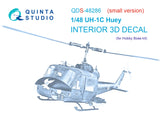 1/48 Quinta Studio UH-1C 3D-Printed Panel Only Kit (for Hobby Boss kit) QDS 48286