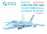 1/48 Quinta Studio F/A-18C Late Hornet 3D-Printed Panels Only (for Hasegawa kit) QDS 48302