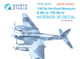 1/48 Quinta Studio DH Mosquito B Mk.IV/PR Mk.IV 3D-Printed Panels Only Kit (Tamiya) QDS 48355