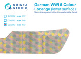 1/32 Quinta Studio German WWI 5-Colour Lozenge (lower surface) Decals QL-32002