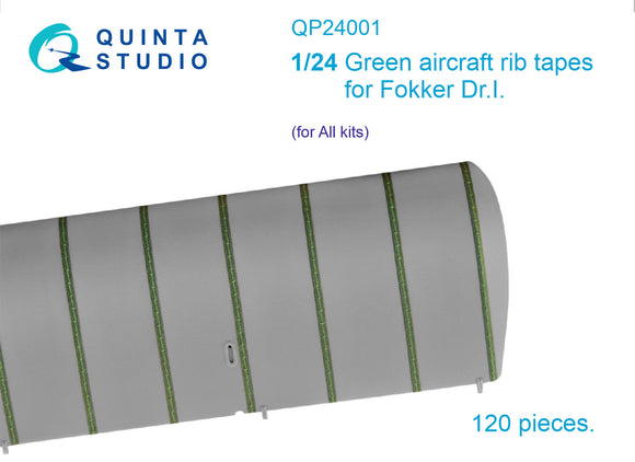 1/24 Quinta Studio Green rib tapes Fokker Dr.I (All kits) QP24001