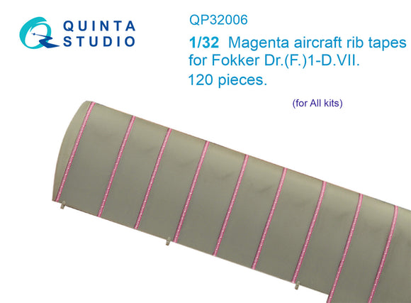 1/32 Quinta Studio Magenta rib tapes Fokker Dr. (F.)I-D.VII (for All kit) QP32006