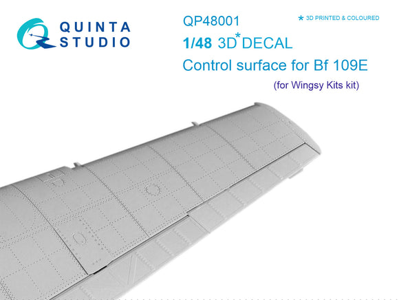 1/48 Quinta Studio Control surface Bf 109E (for Wingsy Kits kit) QP48001