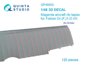 1/48 Quinta Studio Magenta rip tapes for Fokker Dr.(F)I-D.VII QP48003