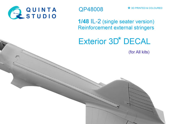 1/48 Quinta Studio IL-2 (single seater) reinforcement external stringers (All kits) QP48008