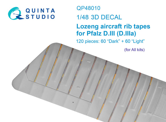 1/48 Quinta Studio Lozeng rib tapes for Pfalz DIII-DIIIa (All kits) QP48010