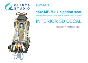 1/32 Quinta Studio MB Mk.7 seat for F-104 family (Italeri) QR32017