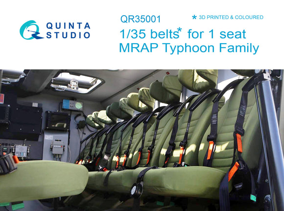 1/35 MRAP Typhoon Family belts for 1 seat, 3D-Printed (for all kits) QR35001