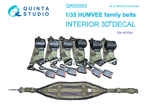 1/35 Quinta Studio HUMVEE Family 3D-Printed belts (for all kits) QR35003