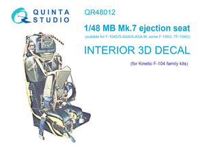 1/48 Quinta Studio MB Mk.7 seat for F-104 family (Kinetic) QR48012
