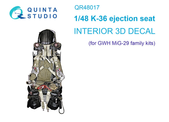 1/48 Quinta Studio K-36 ejection seat for MiG-29 family (GWH) QR48017