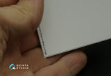 1/32 Quinta Studio Single riveting rows (rivet size 0.20 mm, gap 0.8 mm, suits 1/32 scale), White color QRV-017