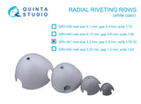 Quinta Studio Radial riveting rows (various rivet sizes), White or Black color