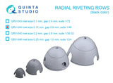 Quinta Studio Radial riveting rows (various rivet sizes), White or Black color