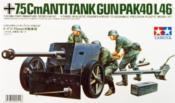 1/35 Tamiya 7.5 CM Anti-Tank Gun (PAK 40 / L46) w/3 crew