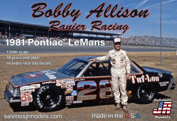 1/24 Salvinos JR Bobby Allison- Ranier Racing, 1981 Pontiac Lemans 
