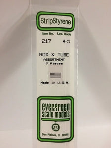 Evergreen WHITE POLYSTRYENE ROD AND TUBE ASSORTMENT 217