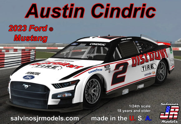 1/25 Salvinos JR Team Penske, Austin Cindric, ALL NEW- 2023 body, Ford Mustang 