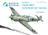 1/32 Quinta Studio Bf 109E-1 3D-Printed Interior (for Eduard kit) 32047